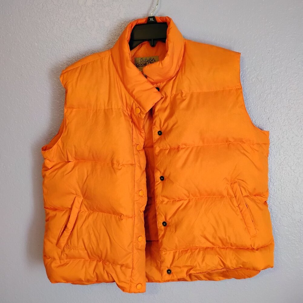 Cabela's Blaze Orange Goose Down Vest